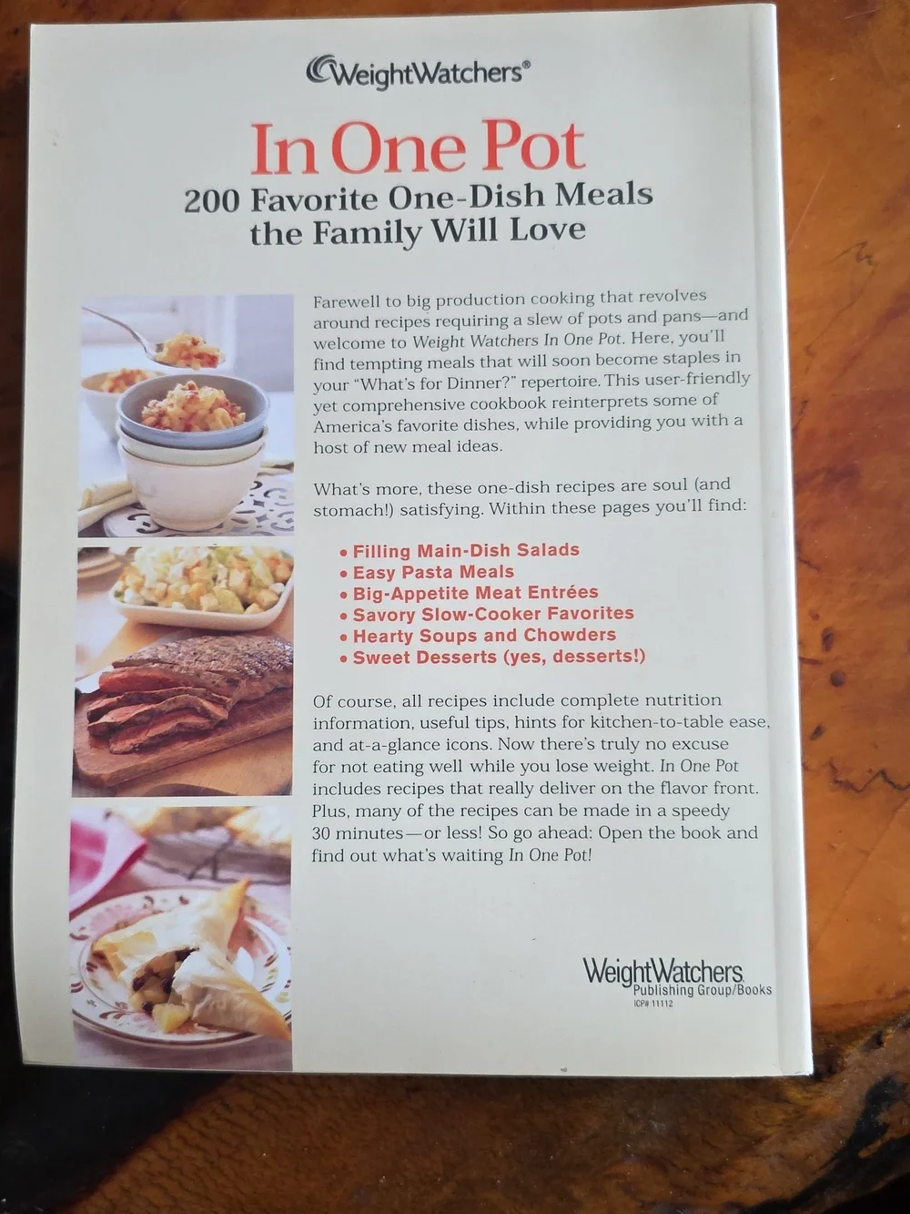 Weight Watchers In One Pot Cookbook - 2003 Vintage
